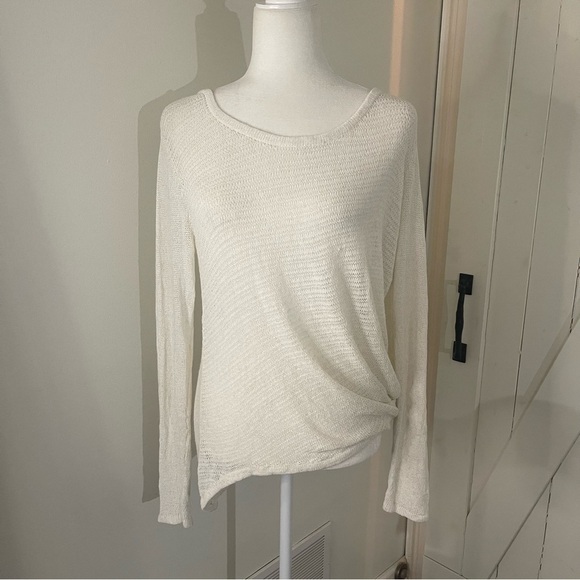 Helmet Lang NWT Asymmetrical Cream Sweater Large - Picture 2 of 9